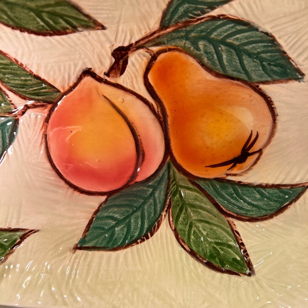 Vibrant Fruit Design Ceramic Serveware Set, Platter 12x6” Dishes 4.5x6” - Picture 7 of 13